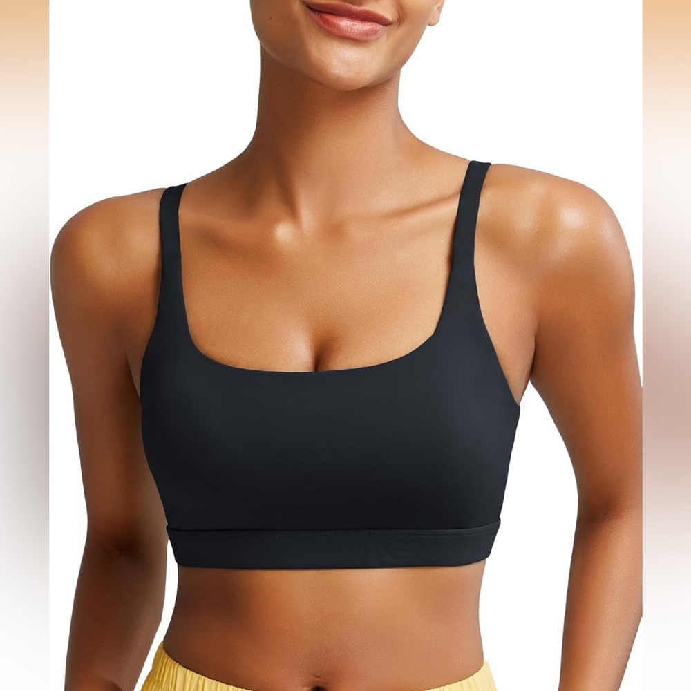 Black Medium Support Sports Bra - Picture 2 of 5